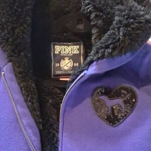 PINK Victoria's Secret Purple Jacket with Black Accents